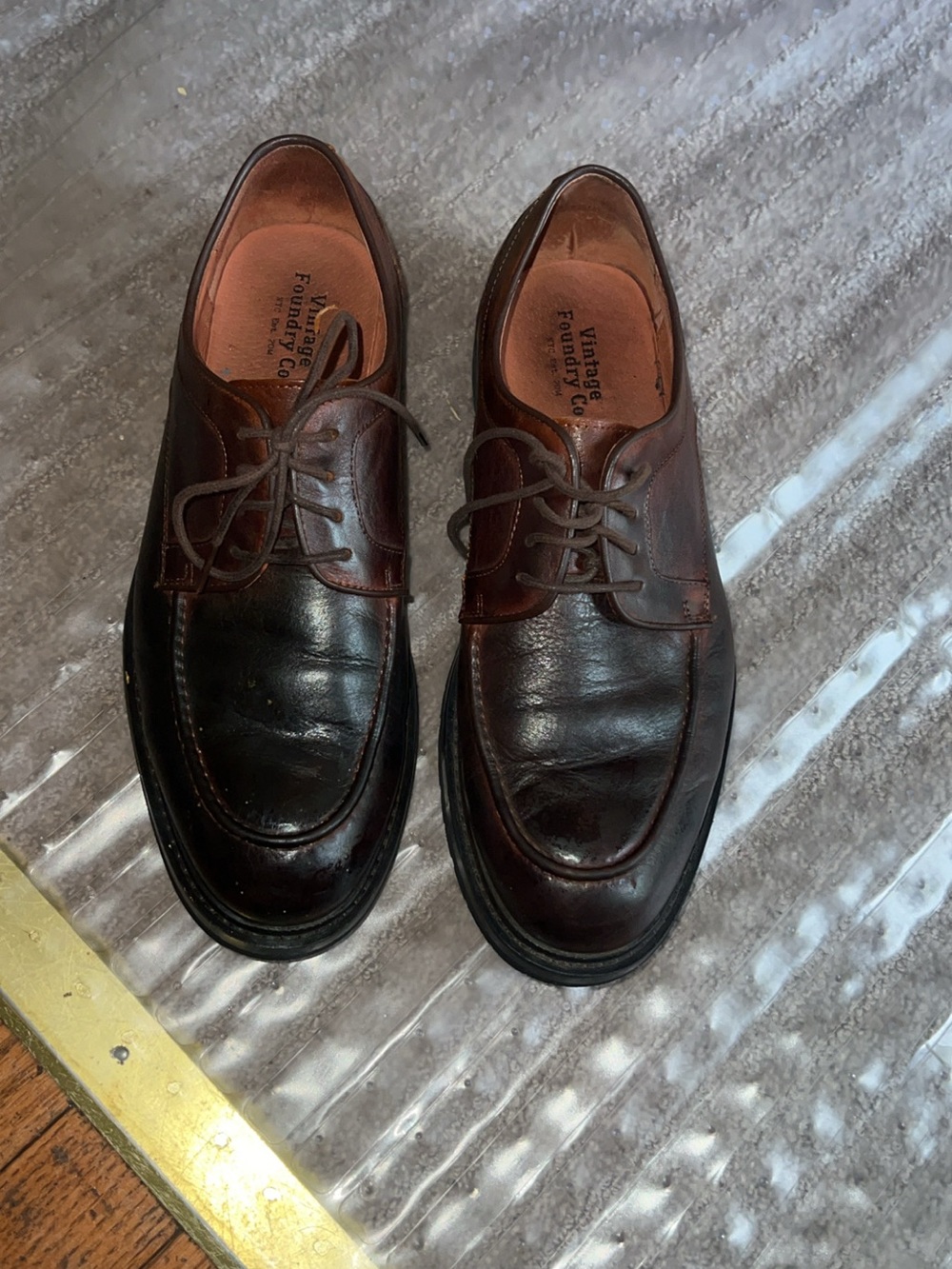 Vintage Foundry Co. Men's Dark Brown Leather Derby Shoes